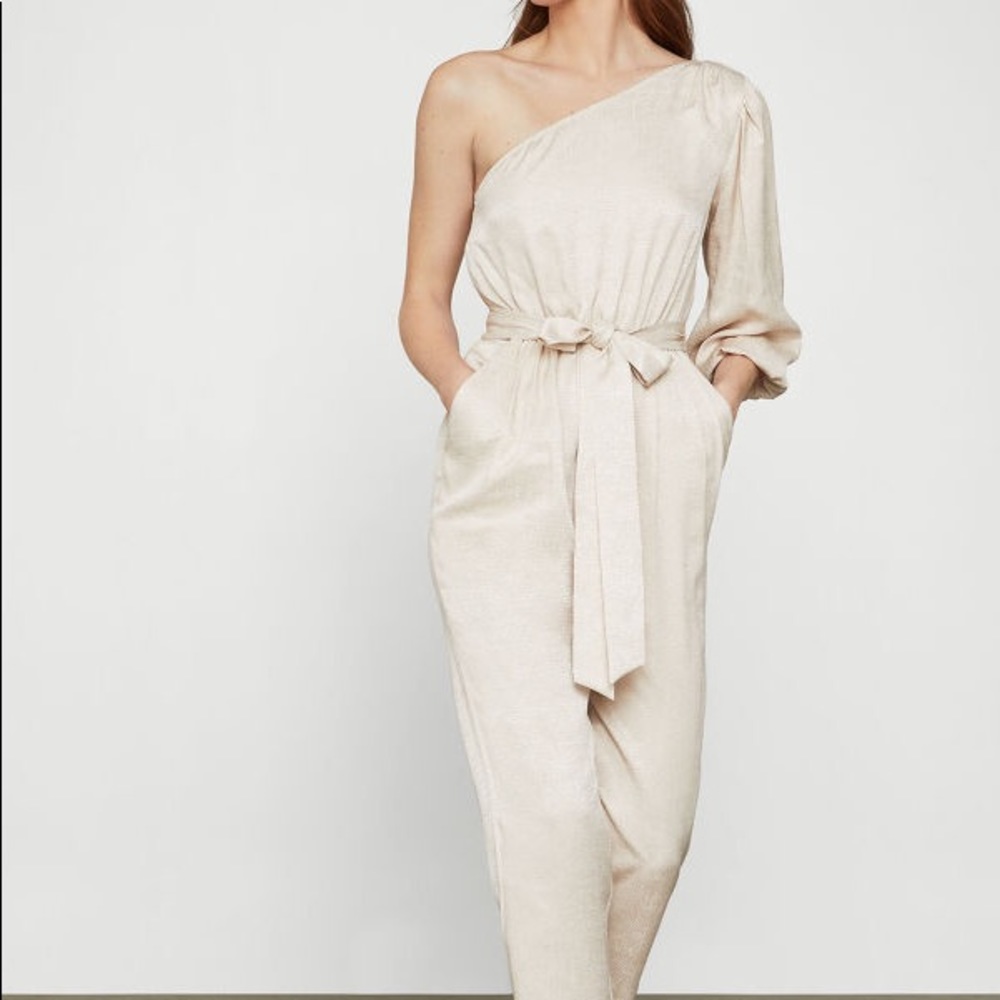 NWT BCBGMAXAZRIA Puff Sleeve Jumpsuit $278 - Picture 2 of 15